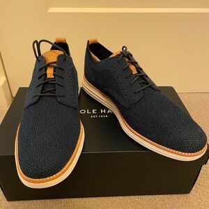 Cole Haan New Mens 12M Original Stitchlite Plain Knit Oxford Navy Ink